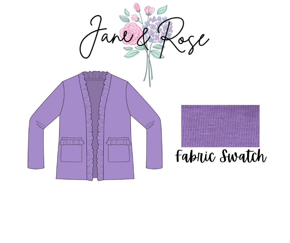 Ruffle Cardigan | Iris (PREORDER)
