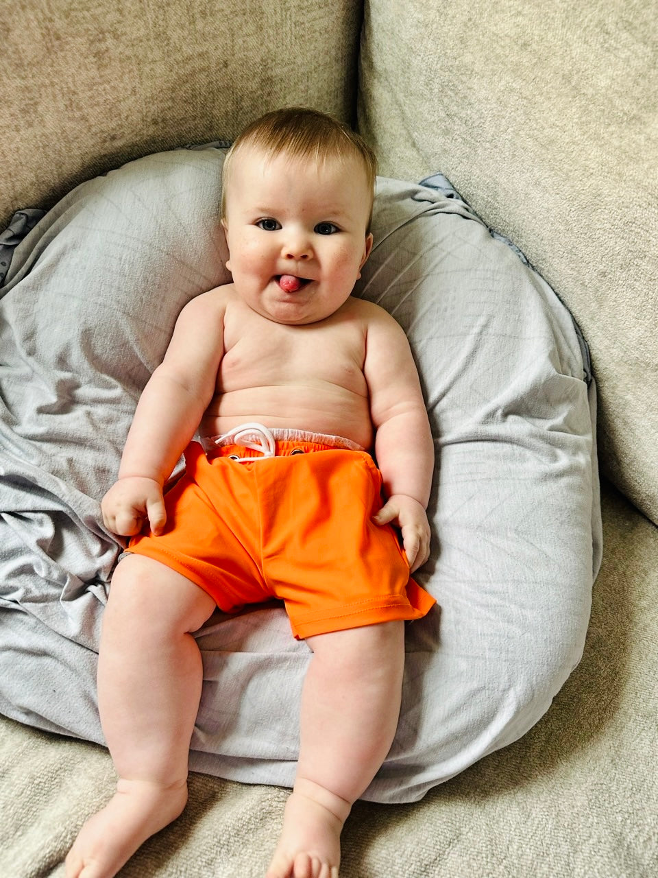 Sawyer Swim Shorts: ORANGE SODA