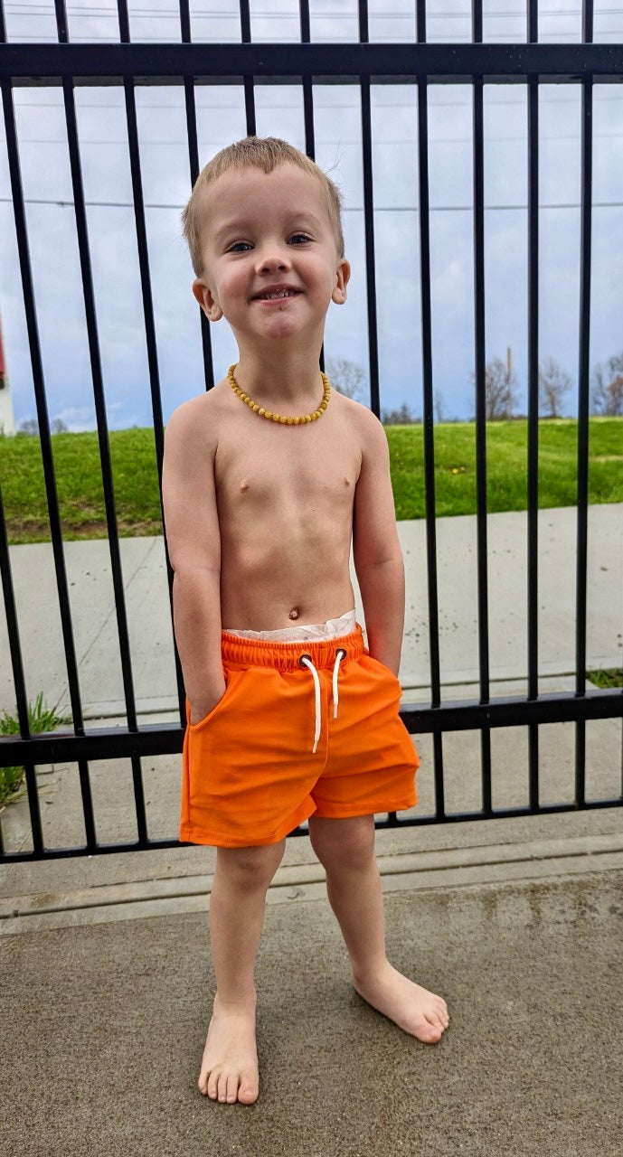 Sawyer Swim Shorts: ORANGE SODA