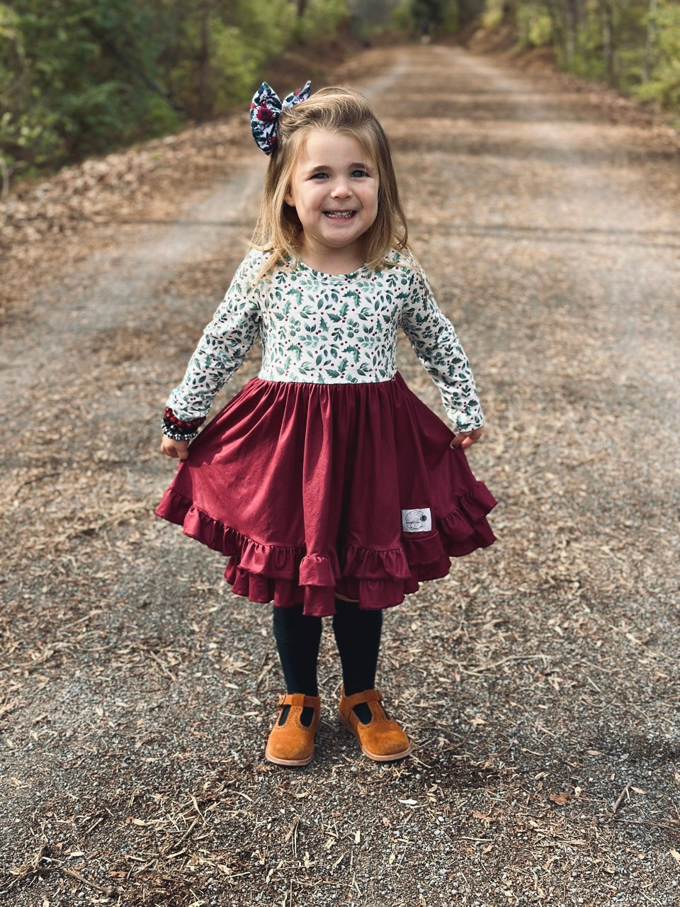 Avery: Holly Jolly Toddler Christmas Dress