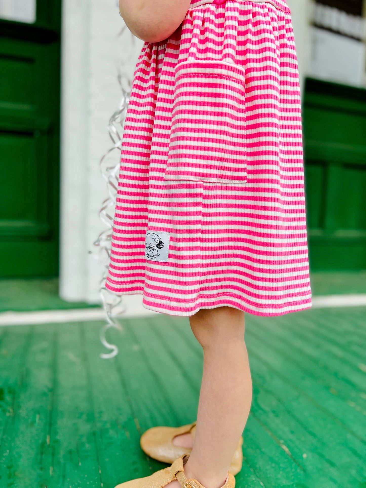 Birmingham Dress: Watermelon Stripes