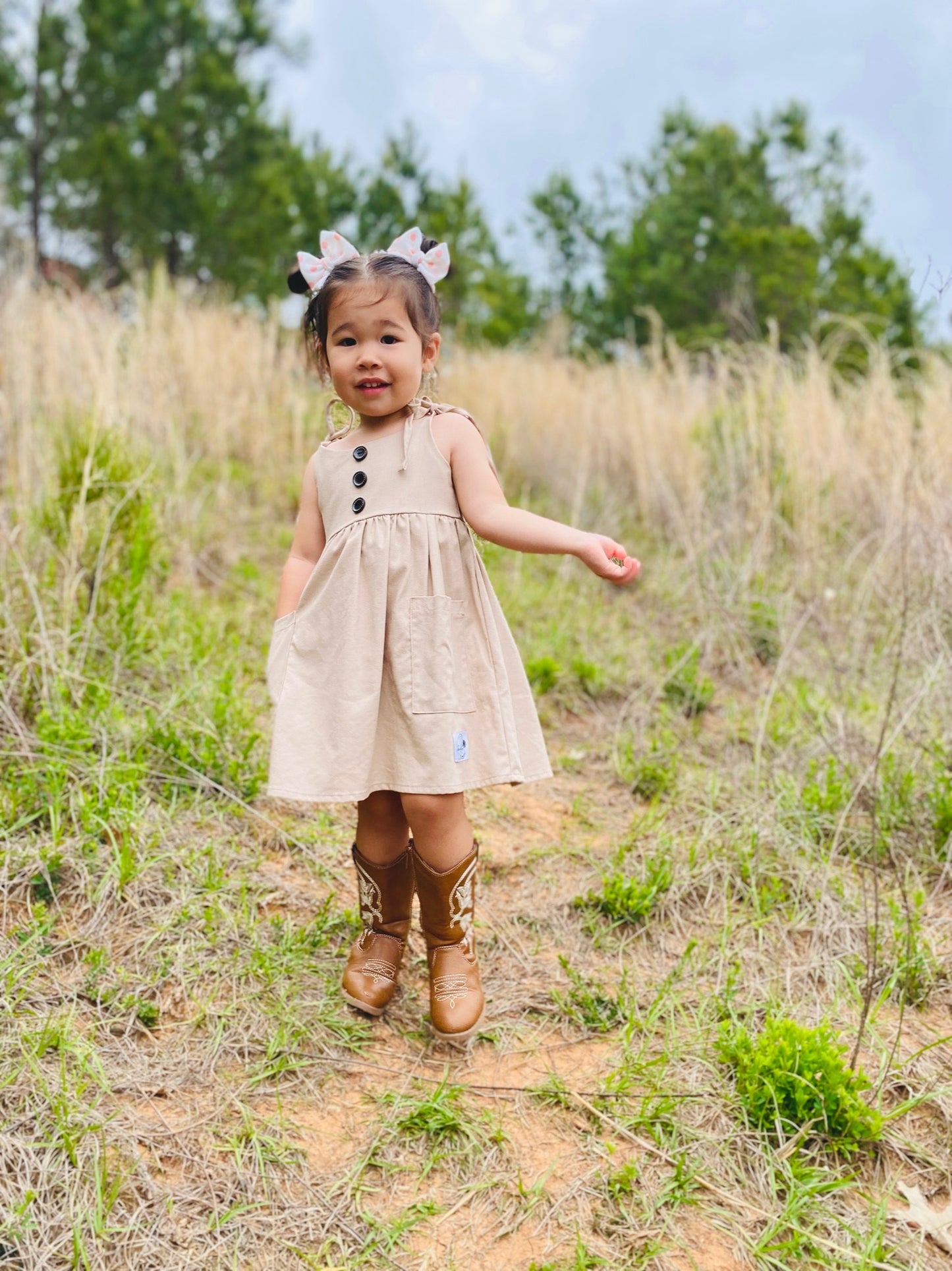 Delaney Dress: Oatmeal